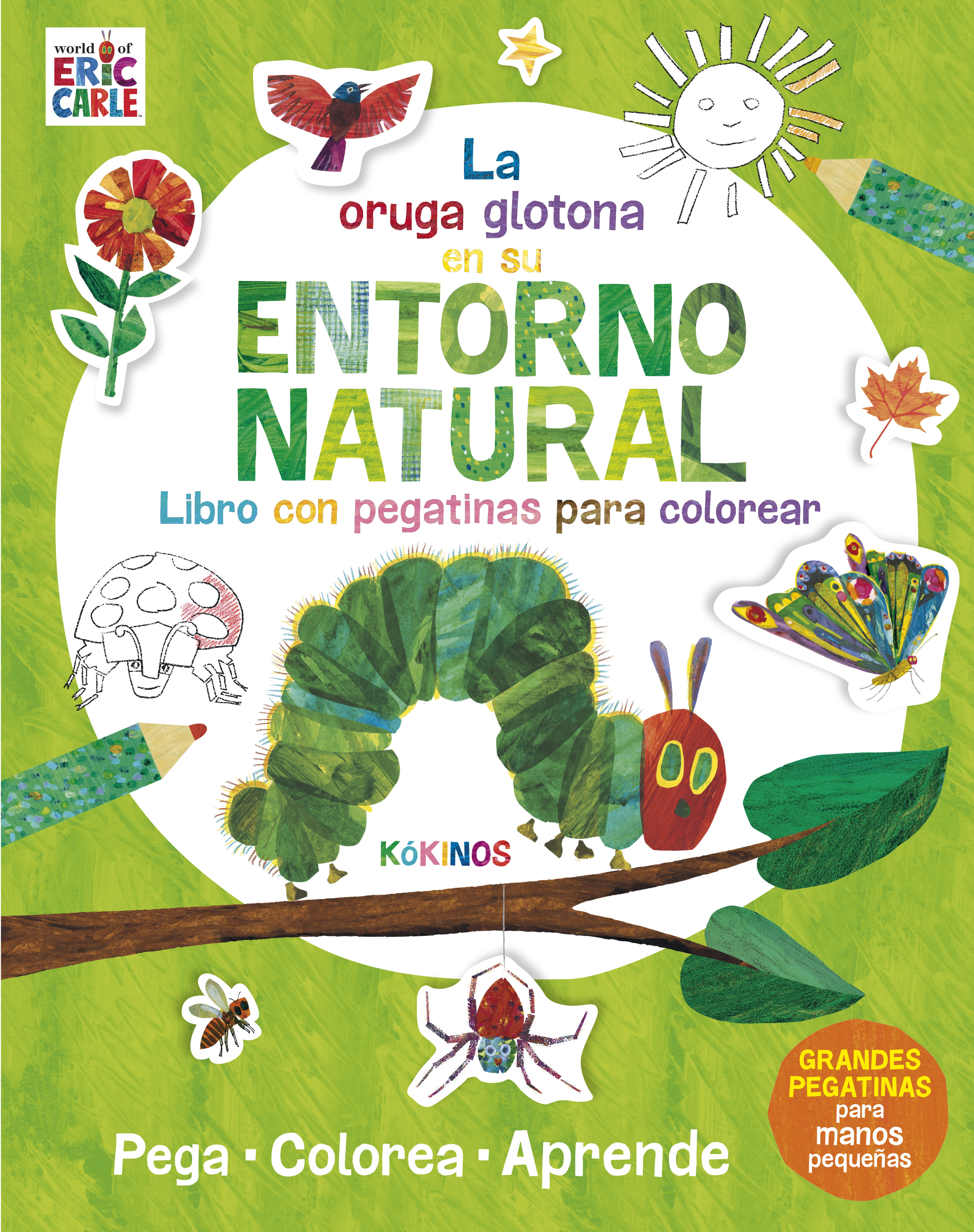 La pequeña oruga glotona en su entorno natural